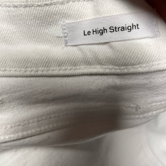 Frame Denim Le High Straight white distressed ripped women’s size 23 high rise - Picture 7 of 10